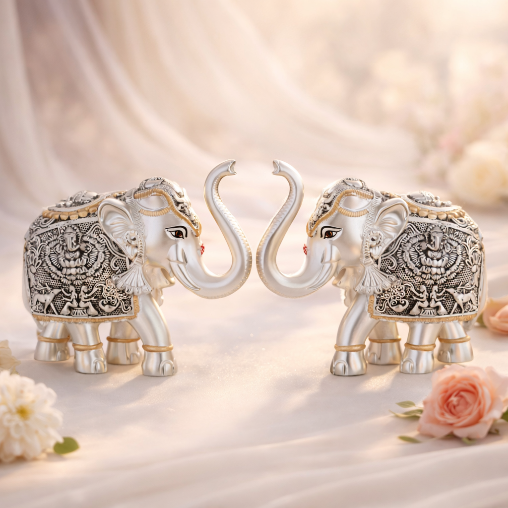 Silver elephant small size