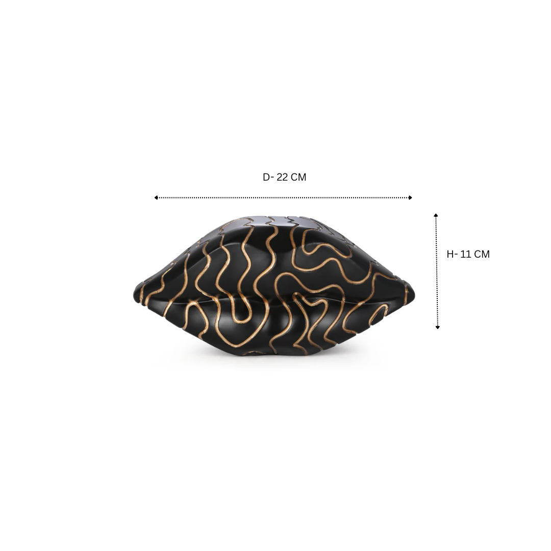 Lips Sculpture Medium - Black