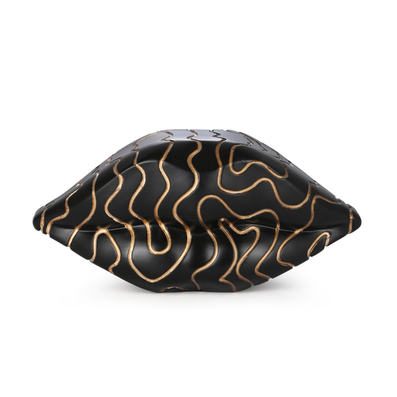 Lips Sculpture Medium - Black