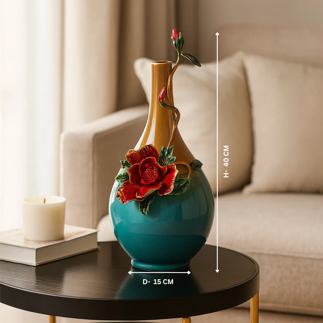 Crimson Vine Vase