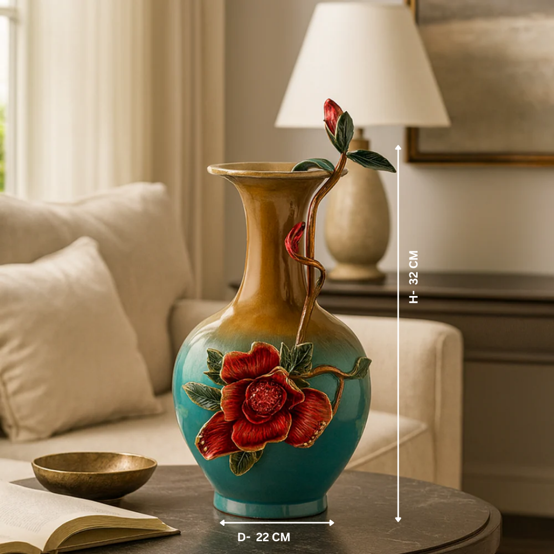 Crimson Vine Vase