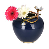 Meraki Blue Desiger Vase (ROUND) (H-24CM)