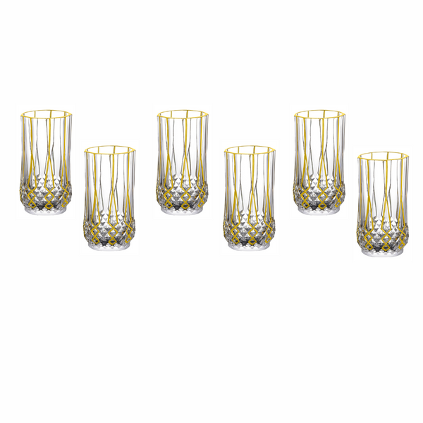 Diamante Design Glasses Set of 6