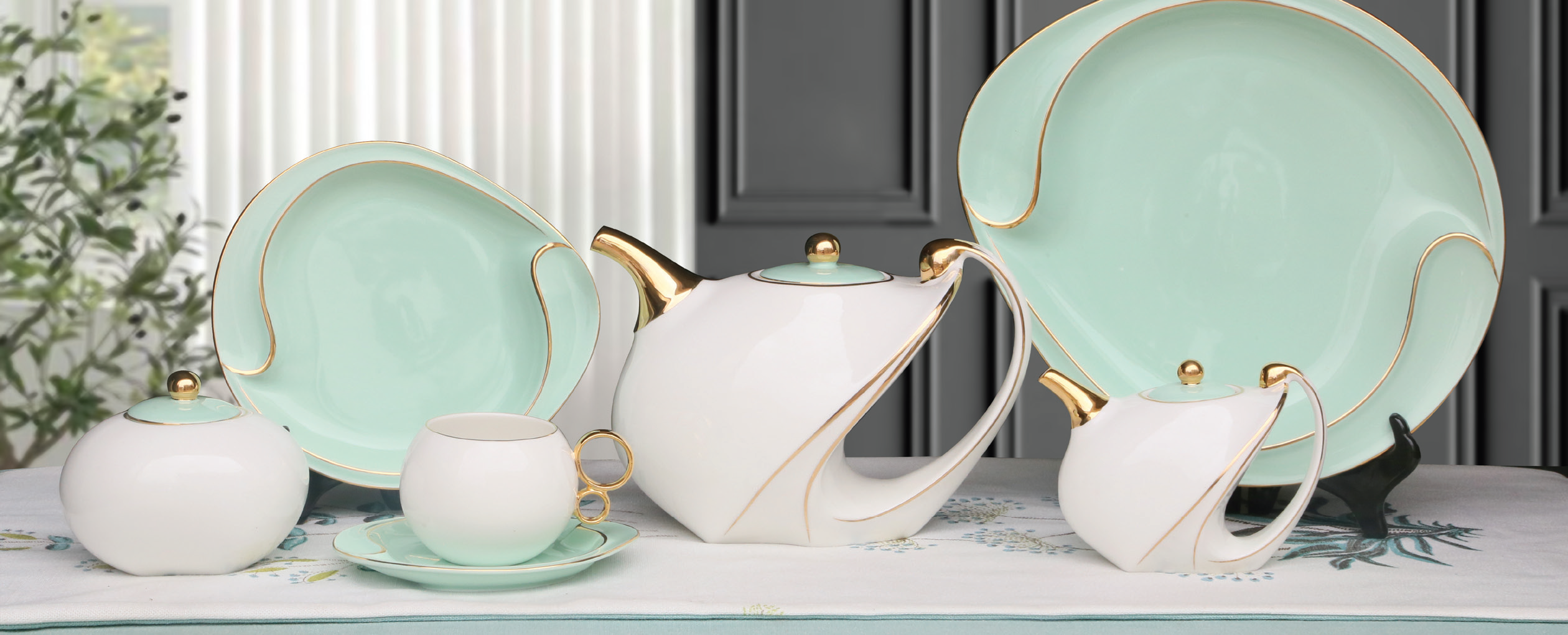 Luxury Tea set Green
