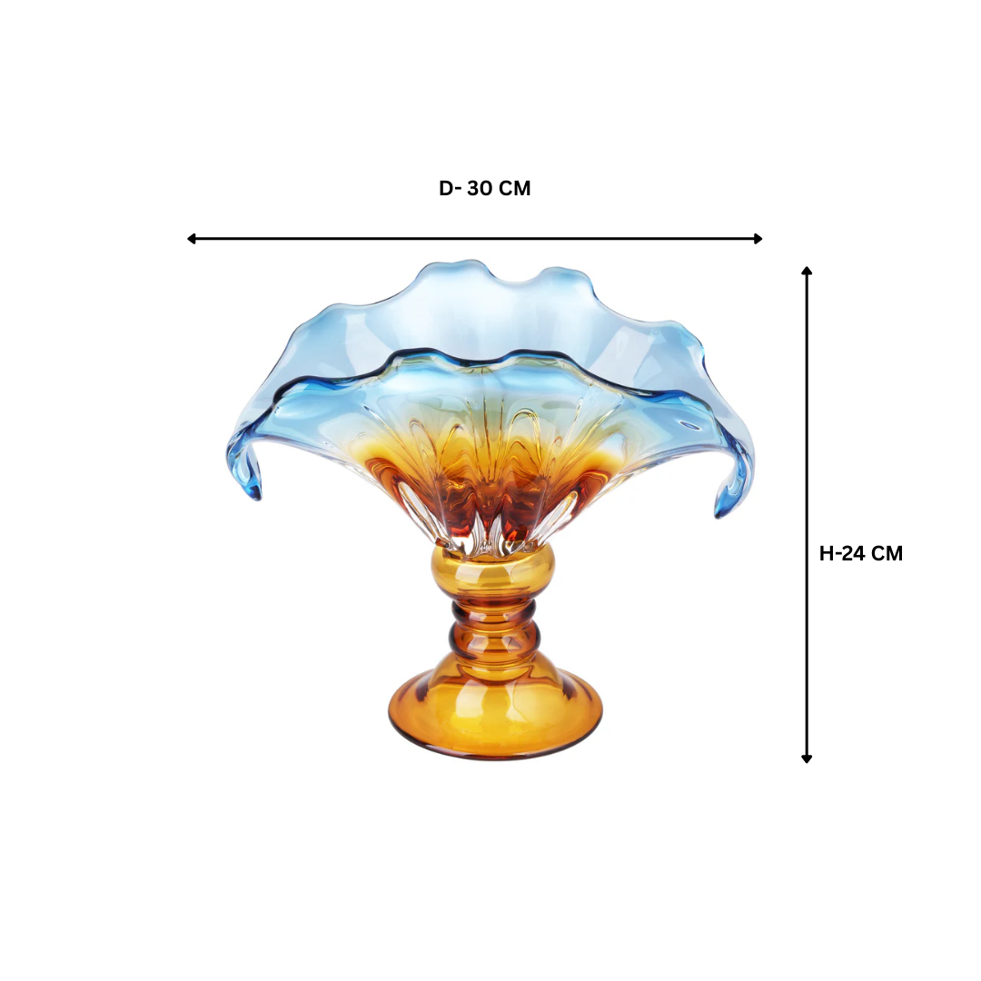 Crystal Wave Pedestal Bowl