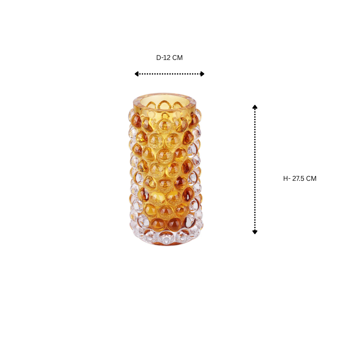 Crystal Golden Honeycomb Vase