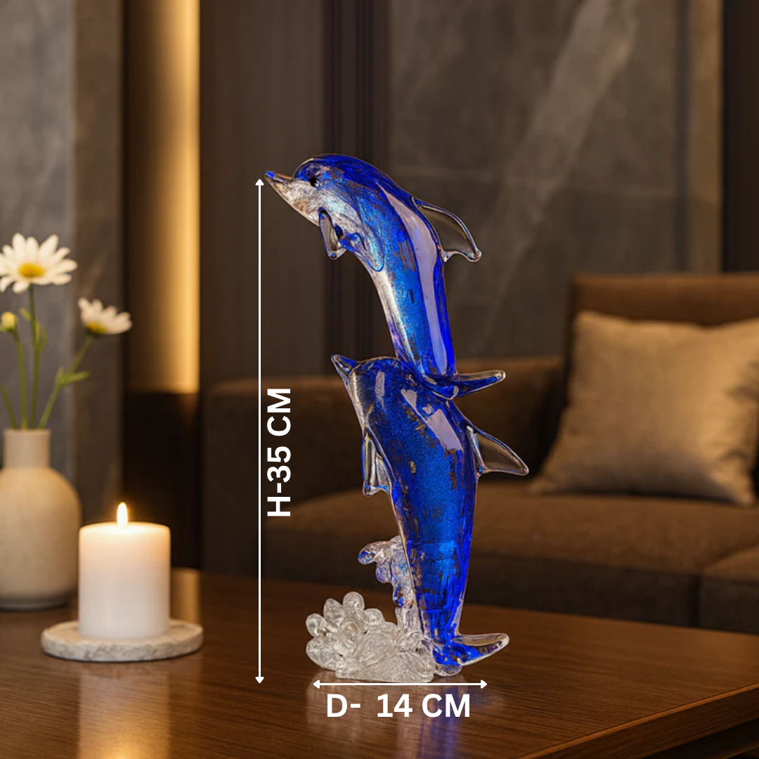 Crystal Sapphire Dolphins