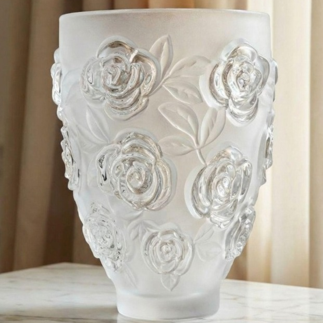 Eternal Rose Frosted Vase