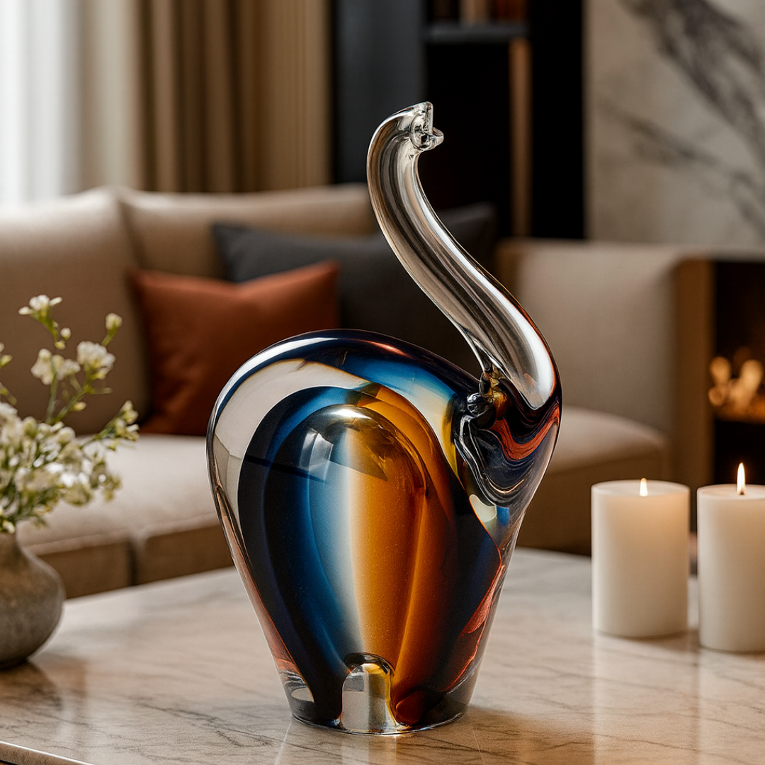 Majestic Crystal trunk- Ocean Amber Set of 2