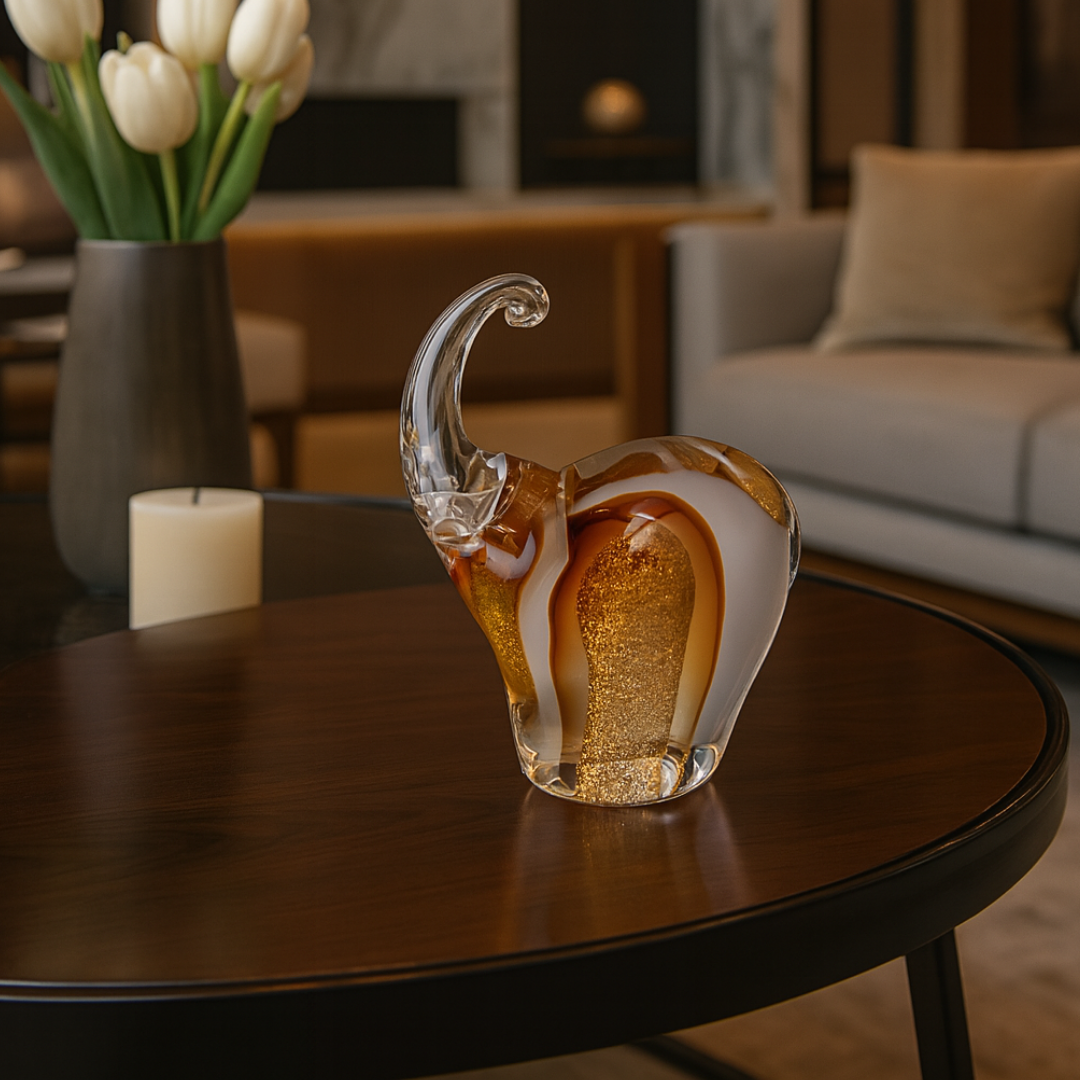 Majestic Crystal trunk- Golden flame Set of 2