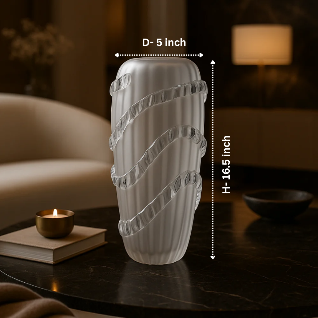 Crystal Whirl Vase Large