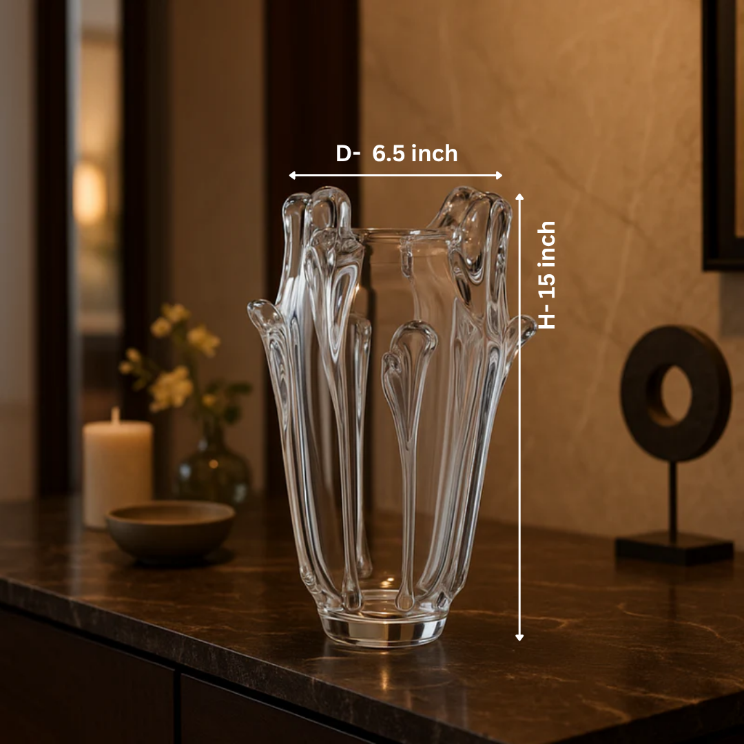 Crystal Swirl Vase Clear Large