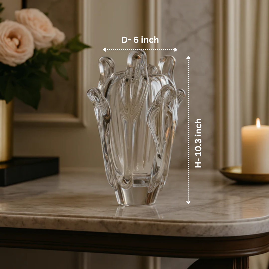 Crystal Swirl Vase Clear Small