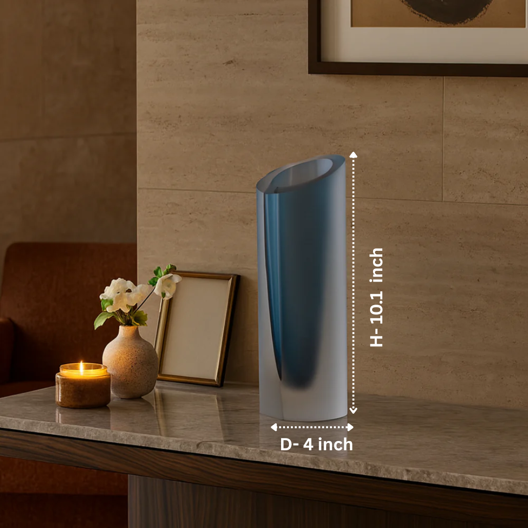 Crystal Mist Vase Blue Small