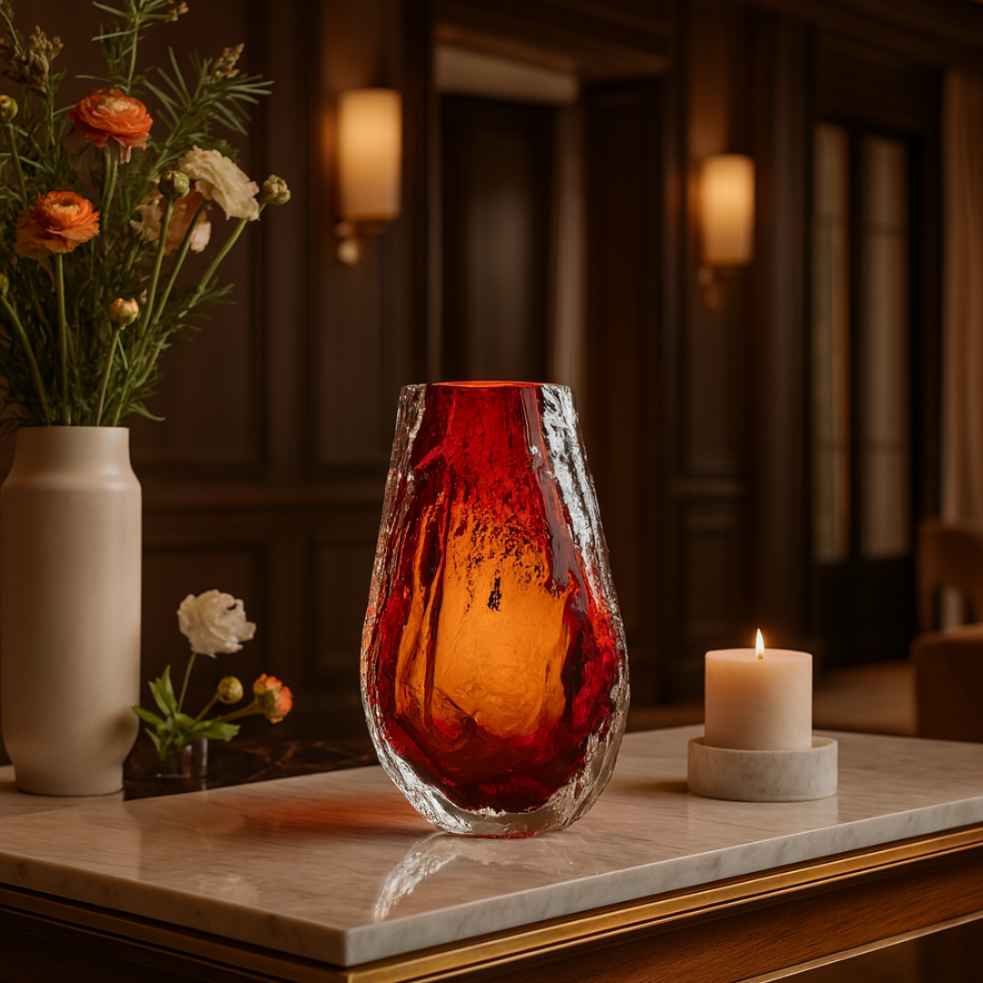 Crystal Flame Vase Large