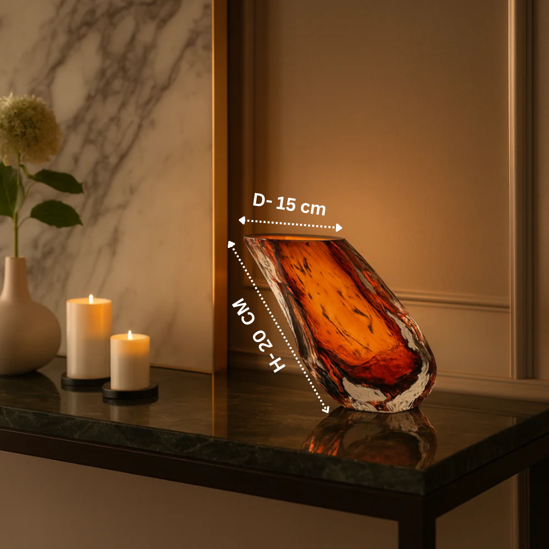 Crystal Flame Vase Small