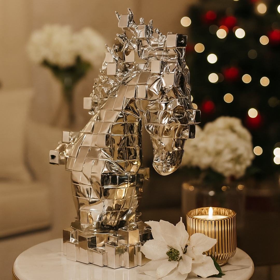 Abstract Horse Head Sculpture