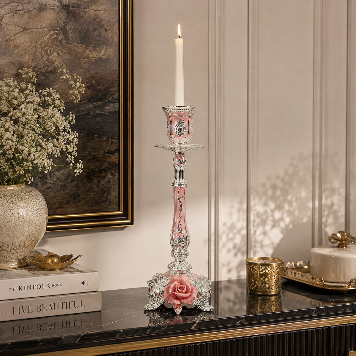 Imperial Rose Candle Stand