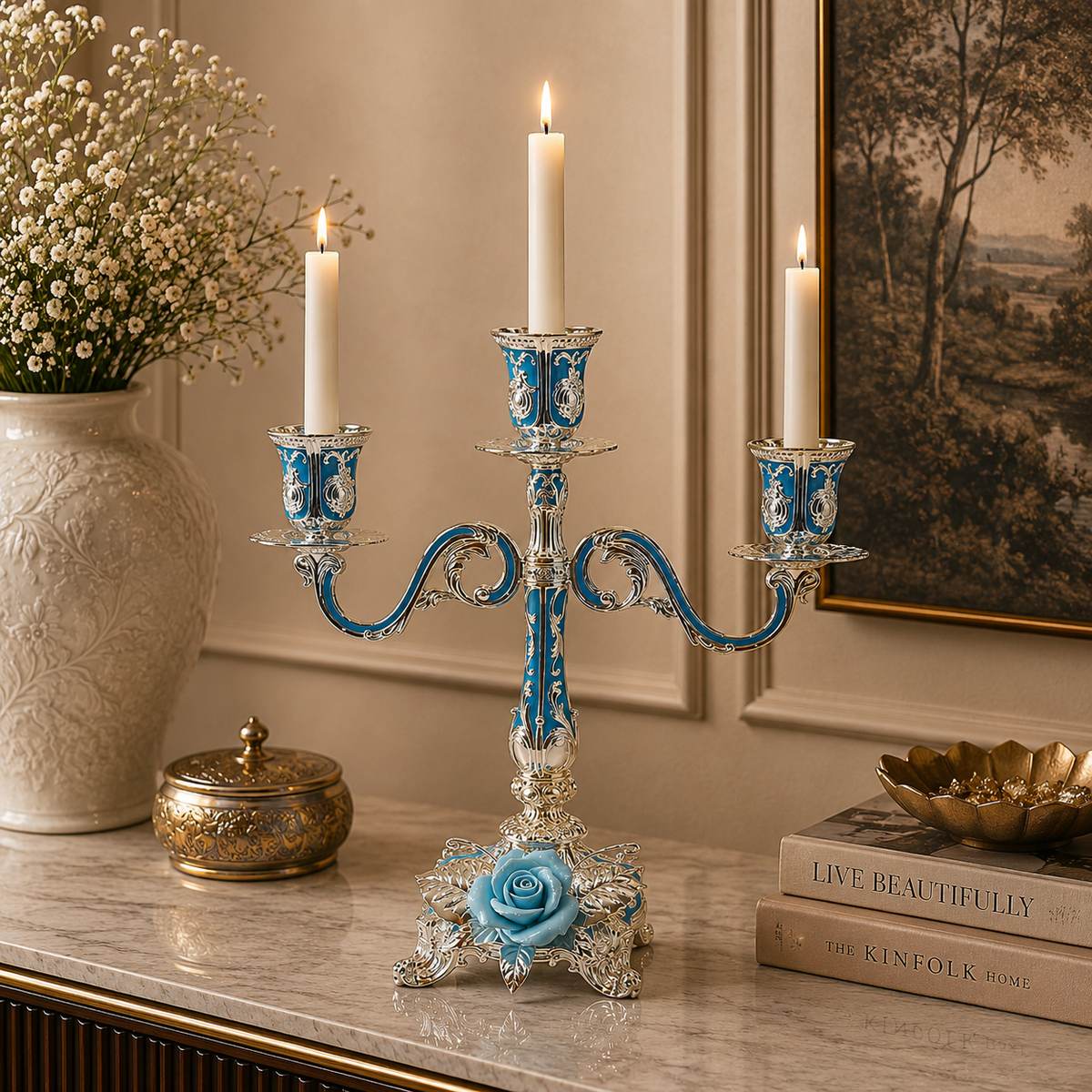 3 in 1 Imperial Rose Candle Stand