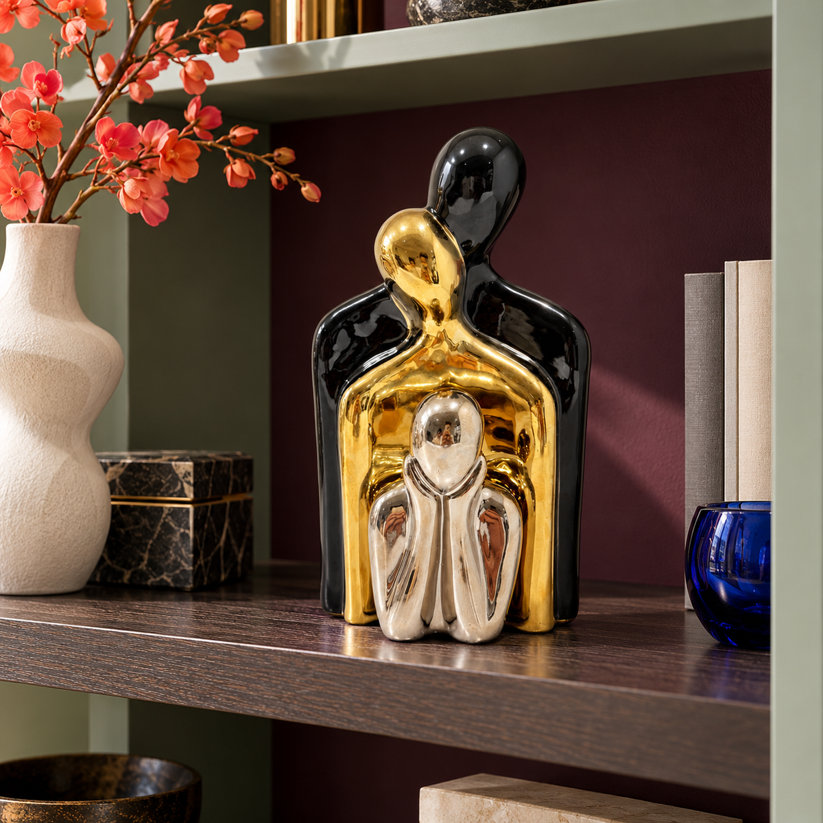 Eternal Family of Three Showpiece