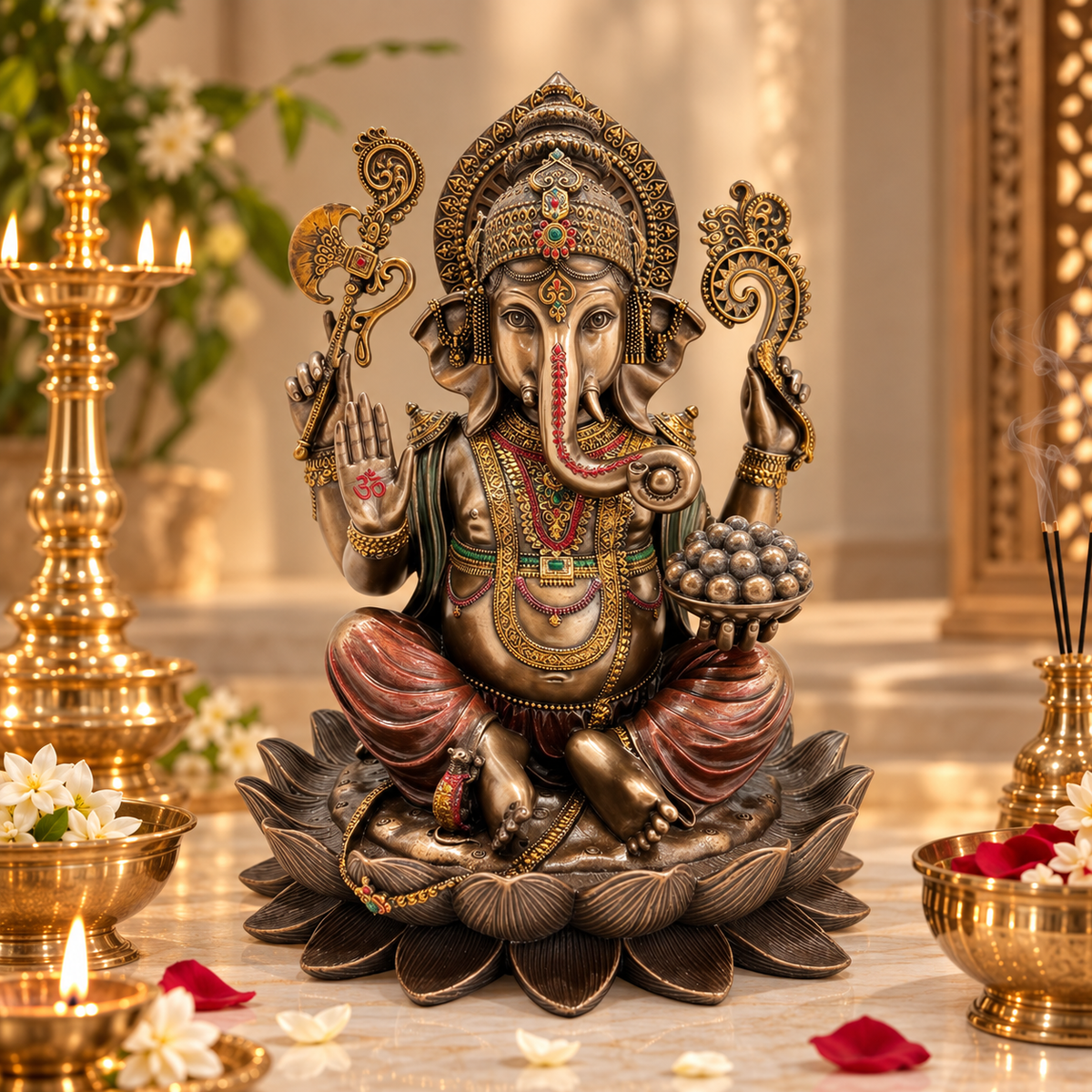 Eternal lotus Ganesha- medium