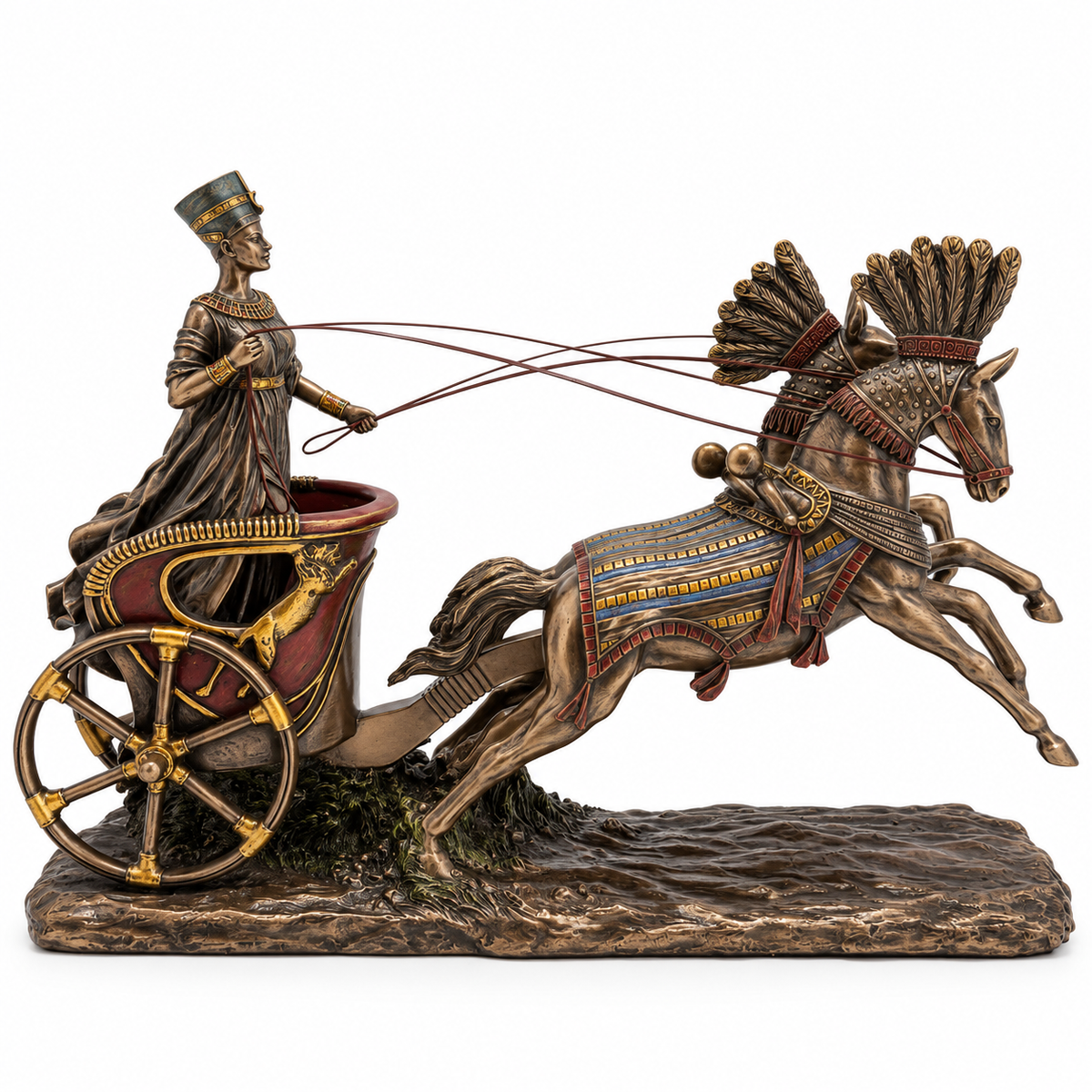 Egyptian queen Nefertiti on chariot