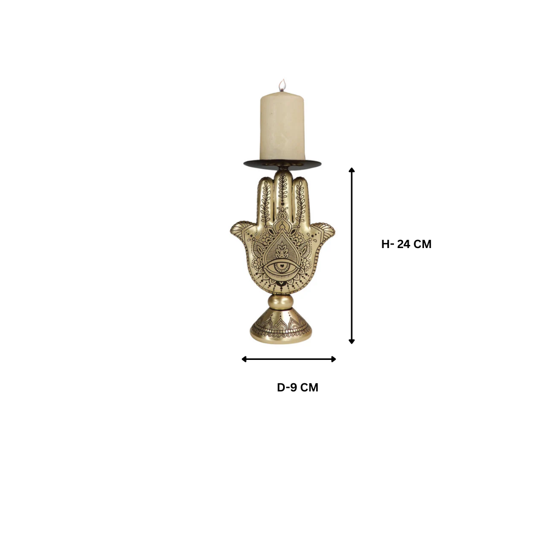 Home Décor-Hand Candle Holder (H-24CM)