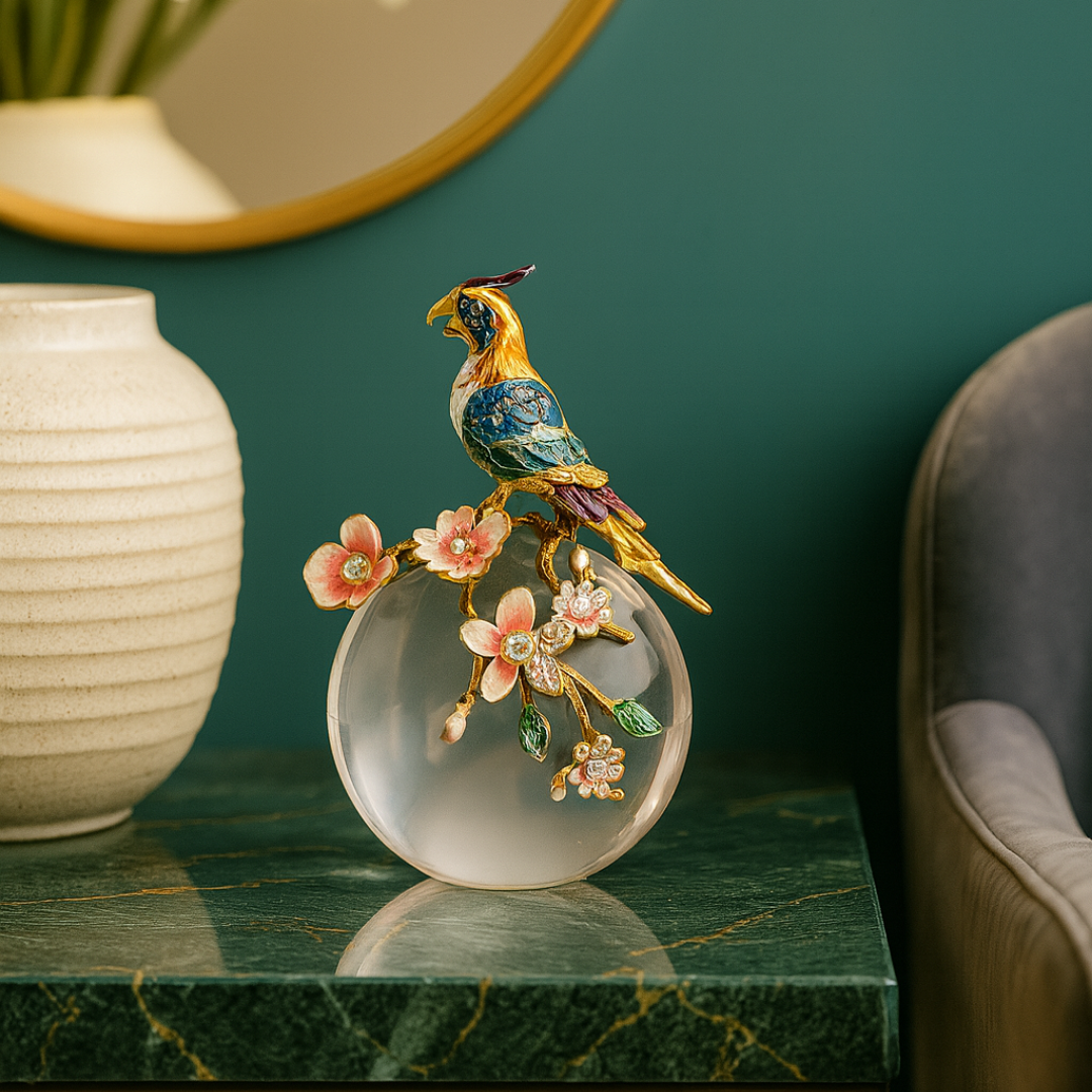 Tropical Parrot Figurine (H-20.5CM)
