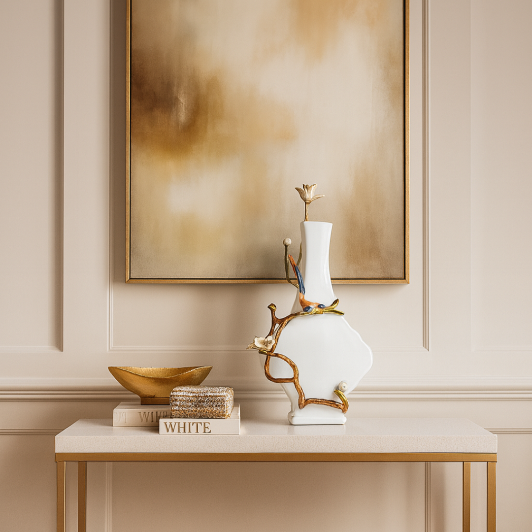 Greek White Vase (L) )H-47CM)