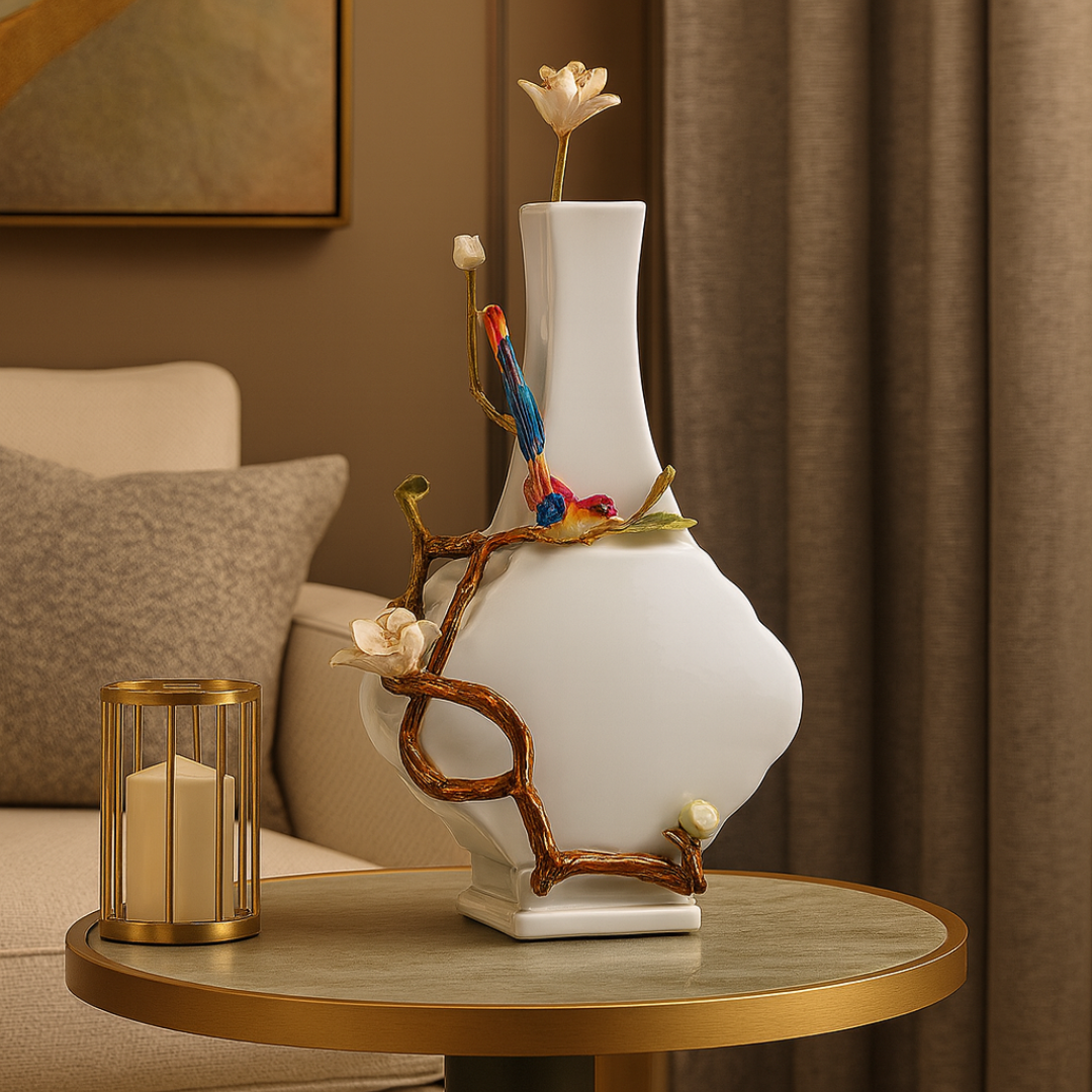 Greek White Vase (M) (H-39CM)