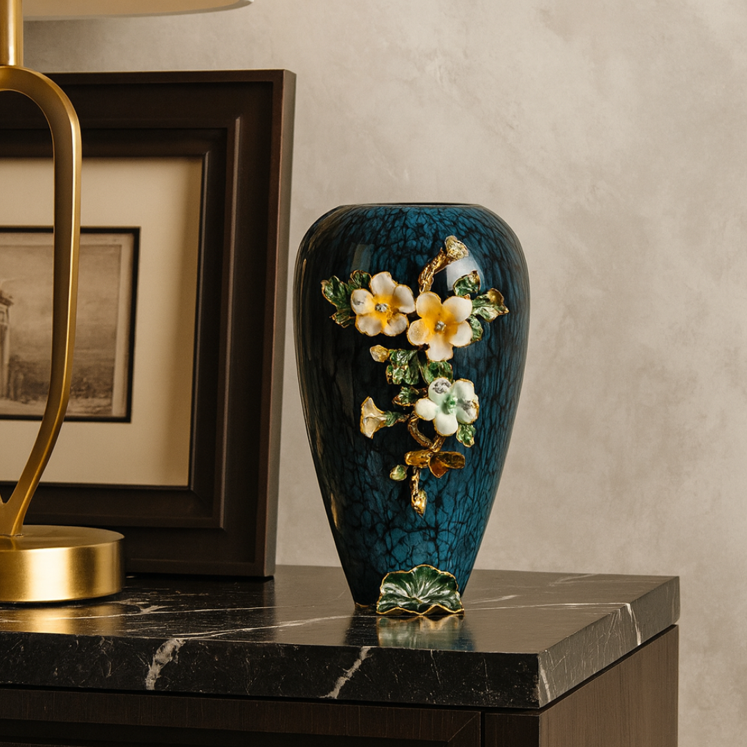 The Midnight Blue Vase   (M) (H-27CM)