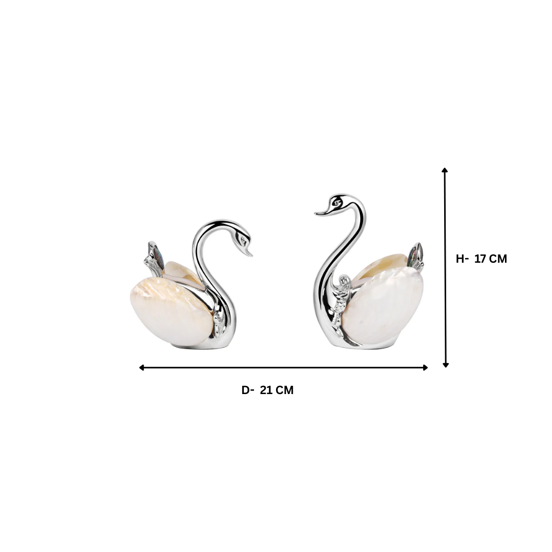 Set of 2 Swan Rose Gold