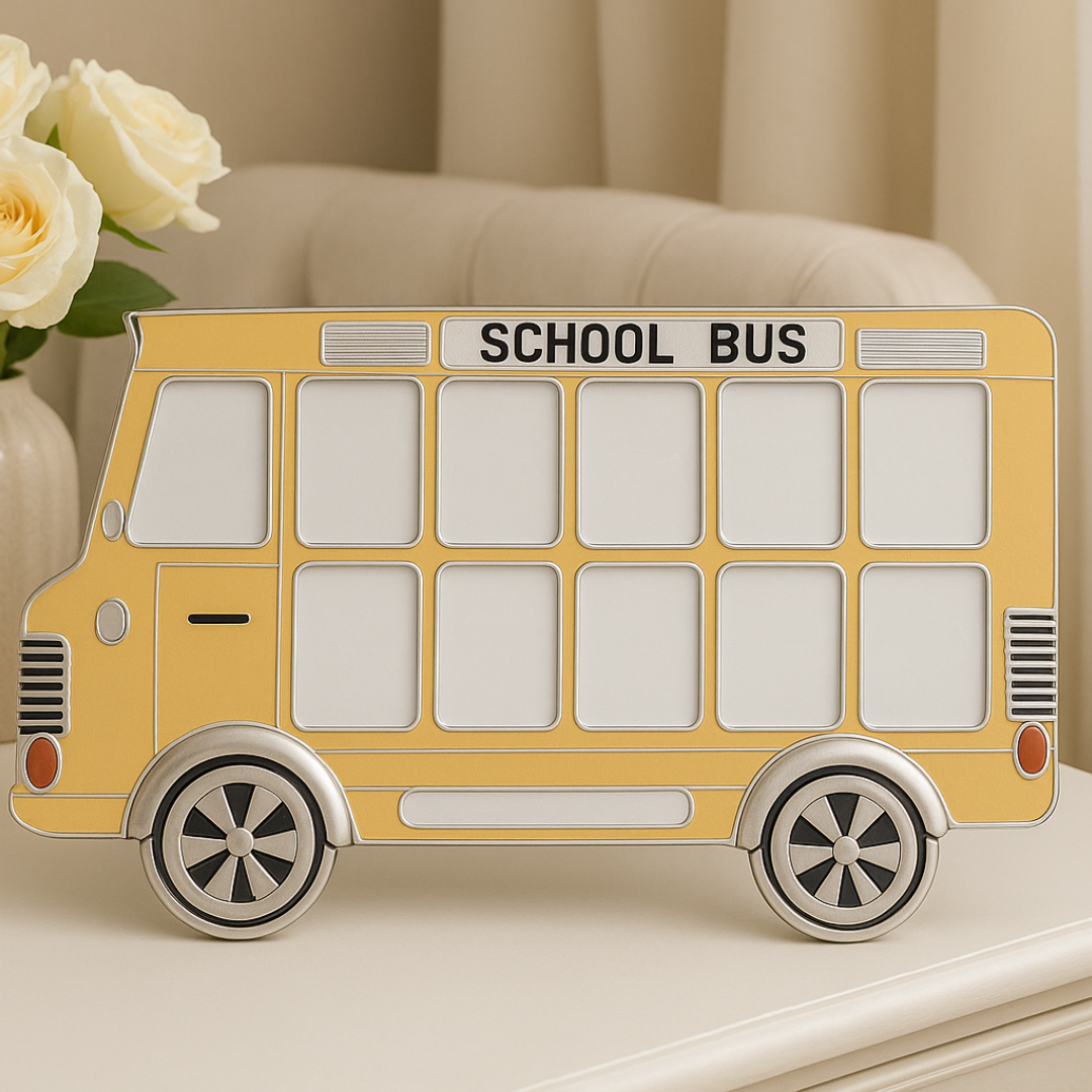 School Bus Photoframe COLORED