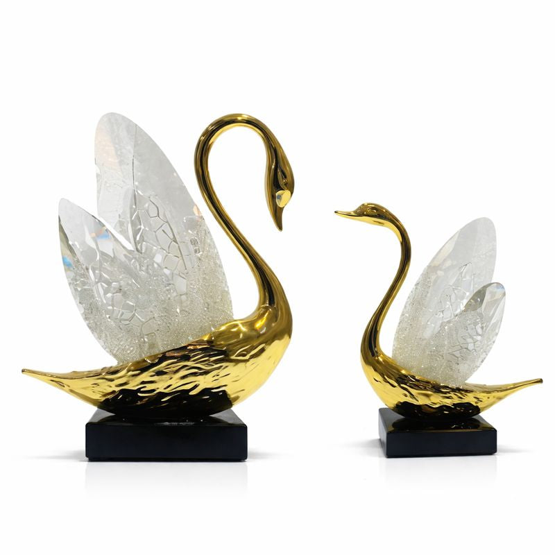 Set of Crystal Wing Swan