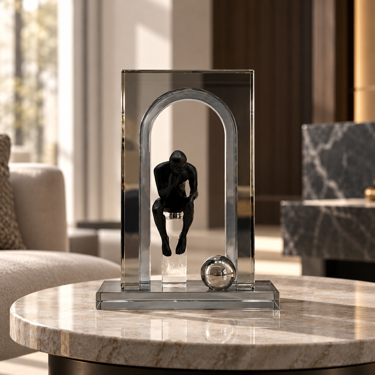 Thinker crystal archway showpiece