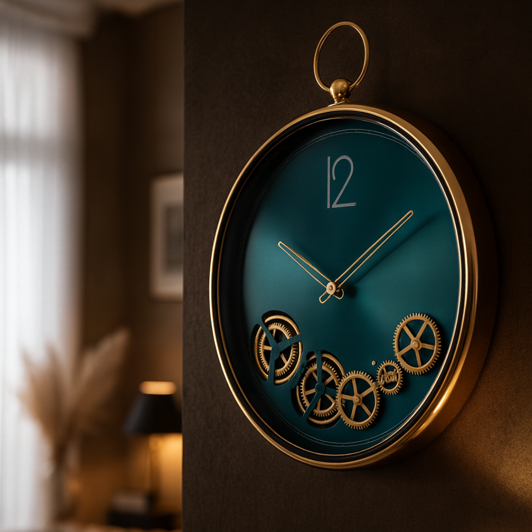 The Circle Of Time Wall Clock- Blue