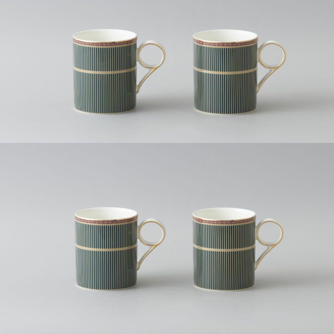 Regalia Stripes Coffee Mug Set of 4