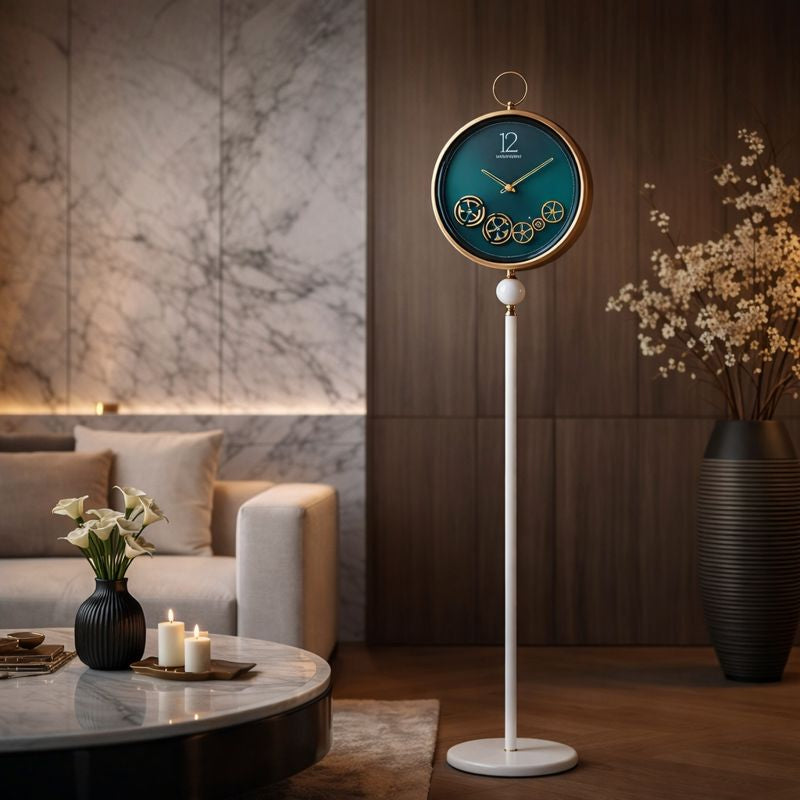 Orbit Of Time Clock- White