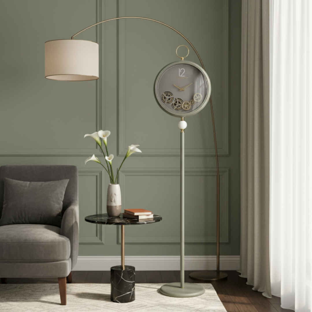 Orbit Of Time Clock- Grey