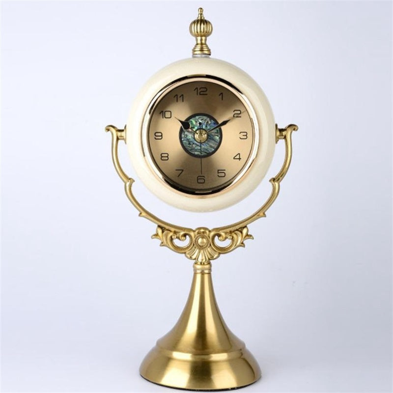 Royal Crest Clock- White