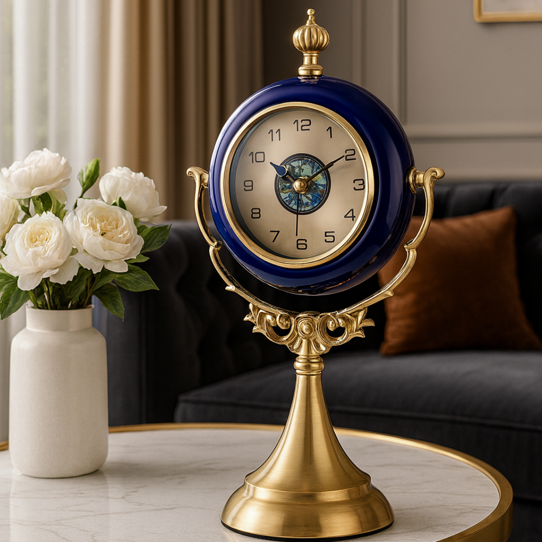 Royal Crest Clock- Blue