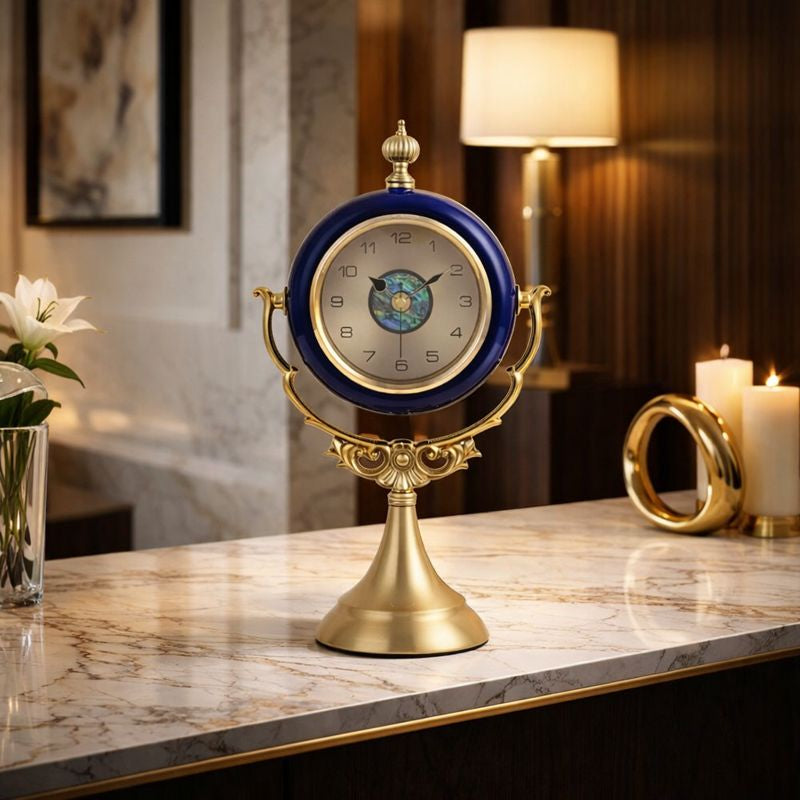 Royal Crest Clock- Blue