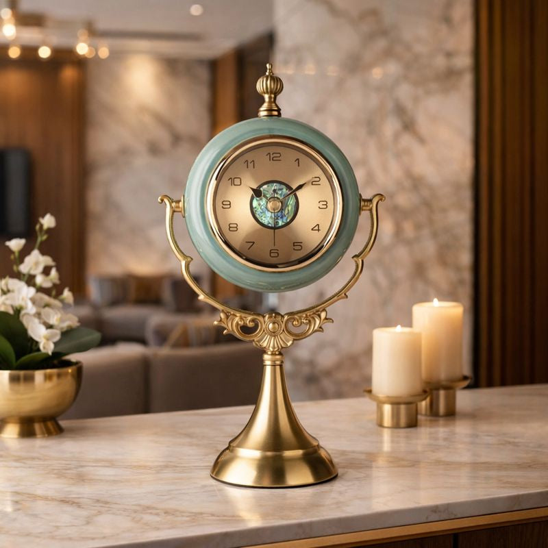 Royal Crest Clock- Green