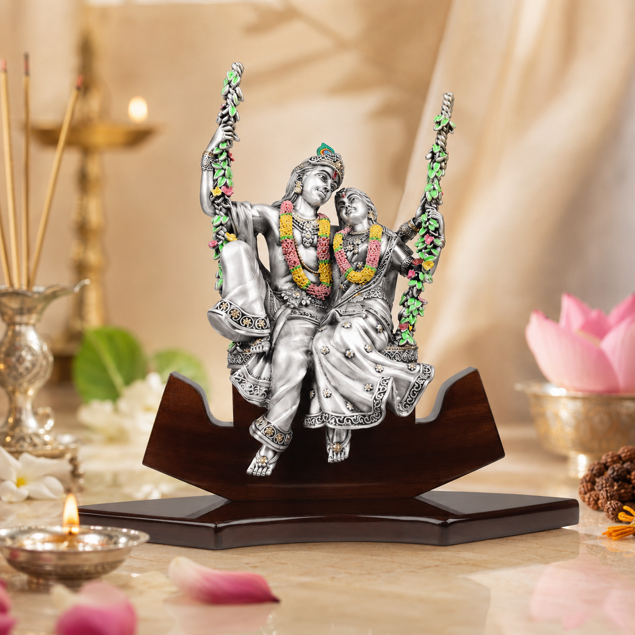 Radha Krishna Jhula Idol