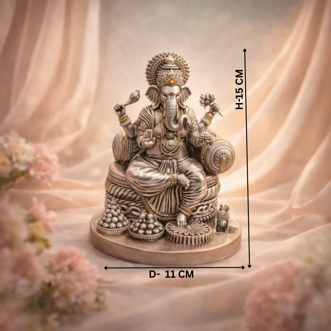 Ganesh Ji Idol on Throne