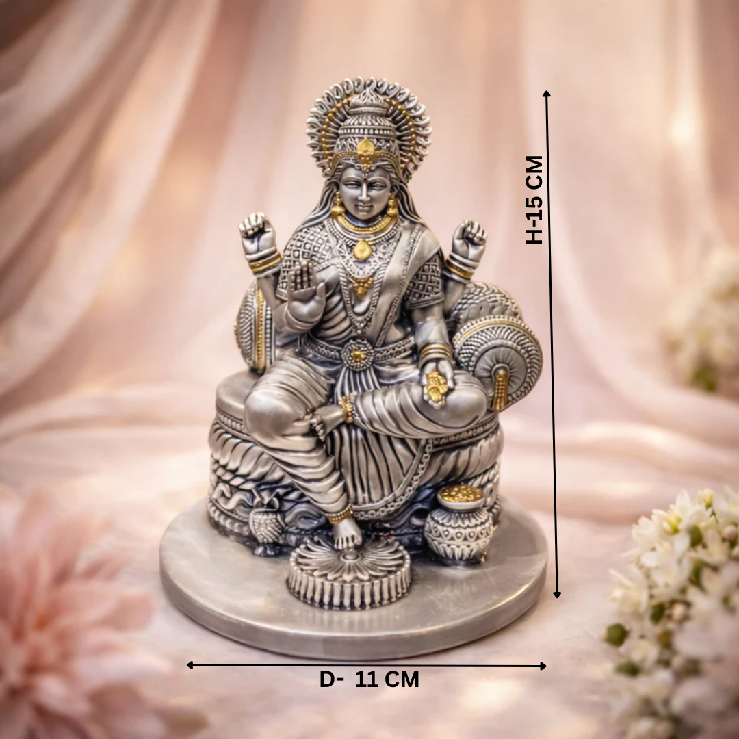 Maa Lakshmi Idol on Throne