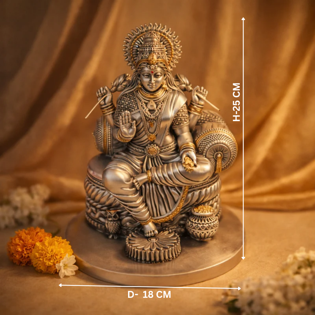 Maa Lakshmi Idol on Throne