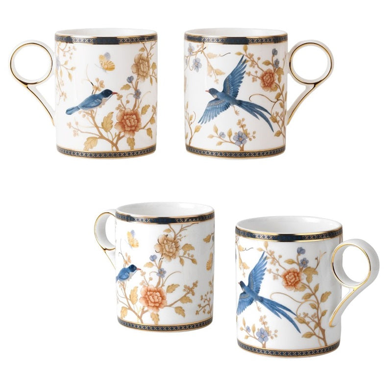 Blooming Bluebird Paradise 4pcs Mug Set