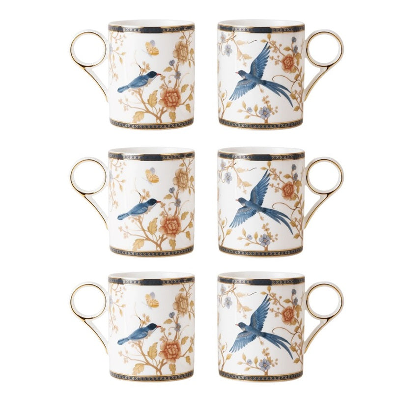 Blooming Bluebird Paradise 6pcs Mug Set