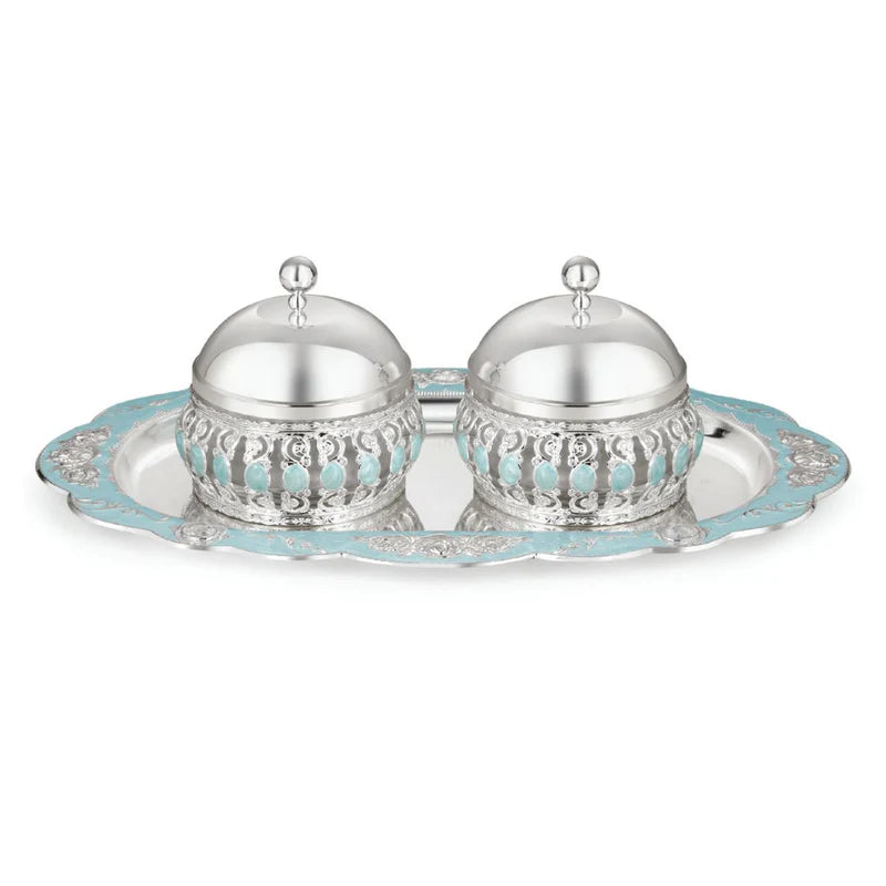 Oval Tray With Wet of 2 Candy Jars